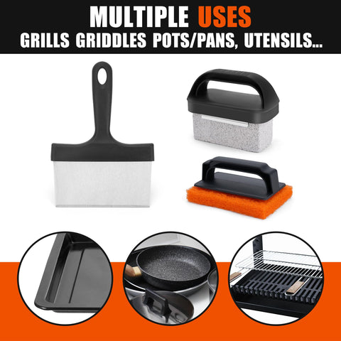 WYZJC griddle scraper assists quick residue removal on the surface