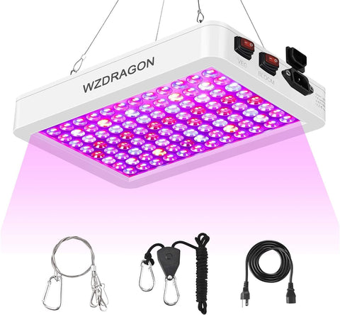 WZDRAGON BW1000 Veg/Bloom switch guiding seedlings with targeted blue and white light