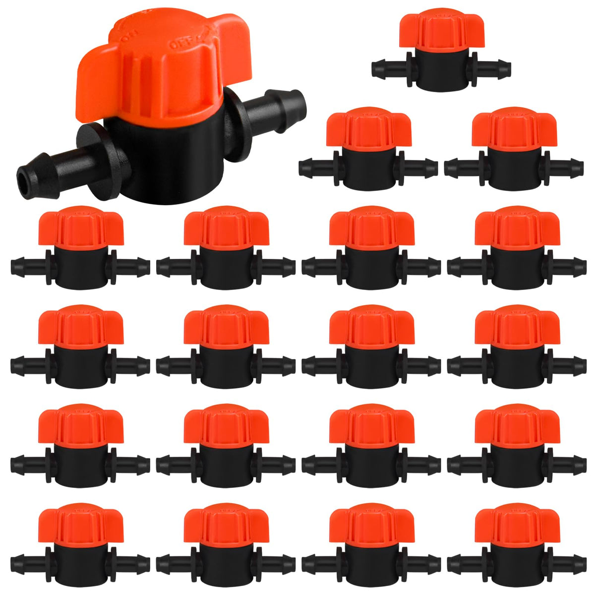WZFLRUA 20-pack valve fittings ideal for flexible drip irrigation layouts.