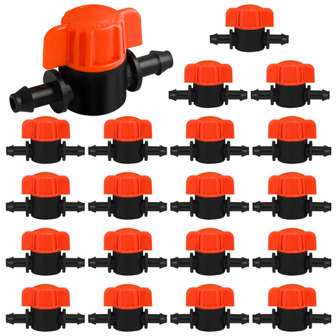 WZFLRUA 20-pack valve fittings ideal for flexible drip irrigation layouts.