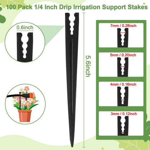 WZFLRUA stake holds 1/4 inch tubing securely