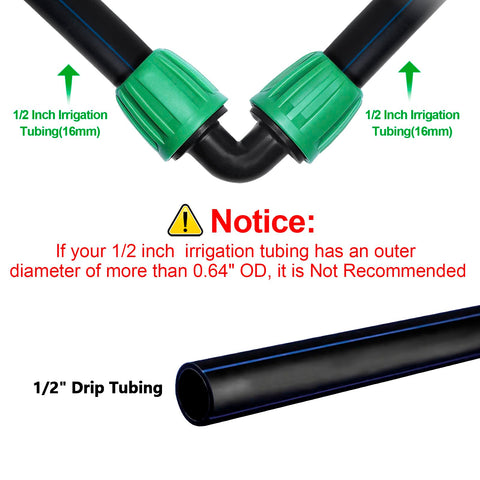 WZFLRUA drip-tubing-compatibility-1-2-inch confirms fit with standard 1/2-inch tubing