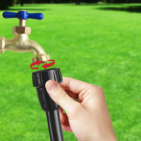 WZFLRUA UV-resistant plastic adapter stands up to outdoor garden use