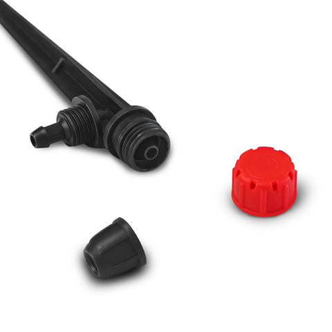 WZFLRUA 360 degree emitters cover individual plants and beds efficiently