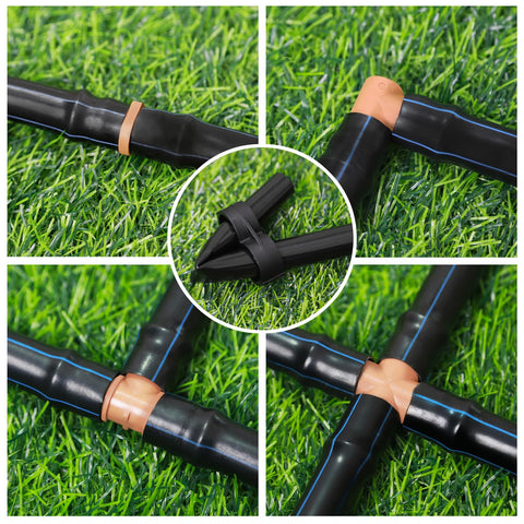 WZFLRUA half-inch crosses enabling 4-way irrigation branch points.