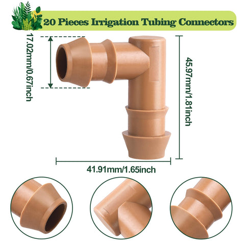 WZFLRUA half-inch barbed elbow connector designed for quick, tool-free connections.