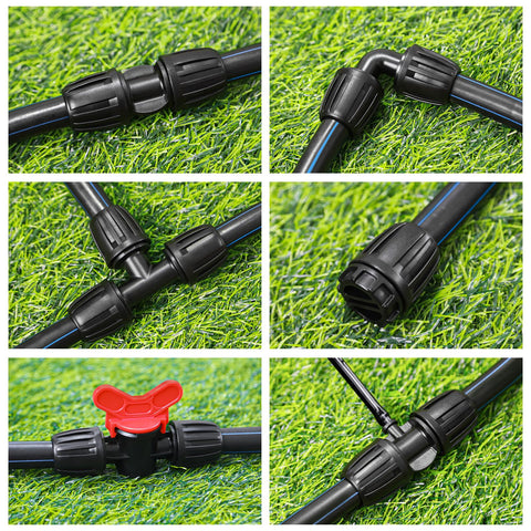 WZFLRUA half-inch drip fittings elbows support directional changes in tight spaces.
