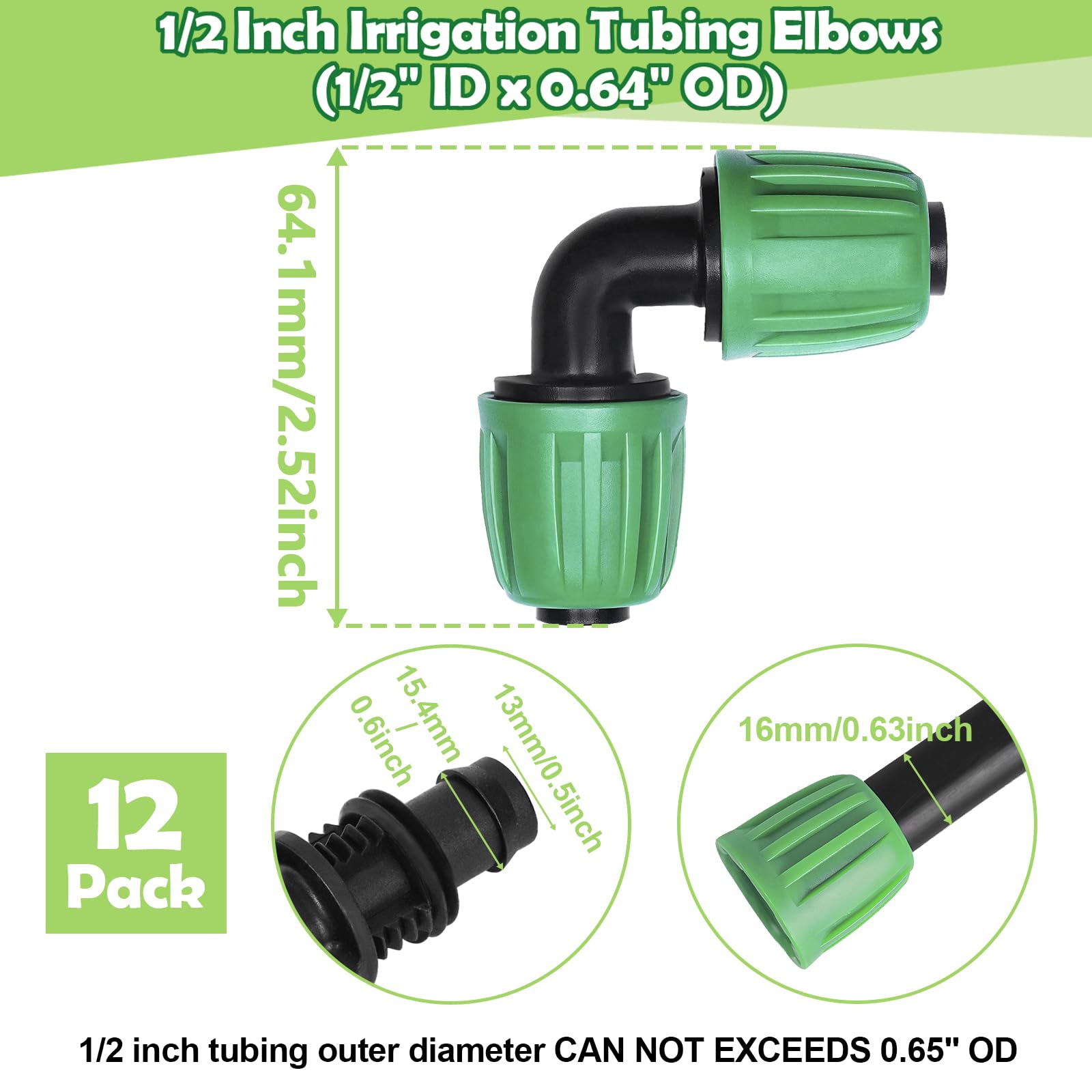 WZFLRUA locked-barbed 90-degree elbow provides secure twist-lock connections