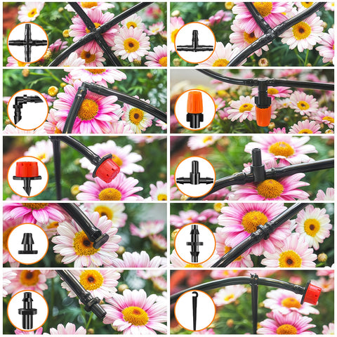 WZFLRUA misting nozzle attachments enable targeted outdoor cooling and plant misting.