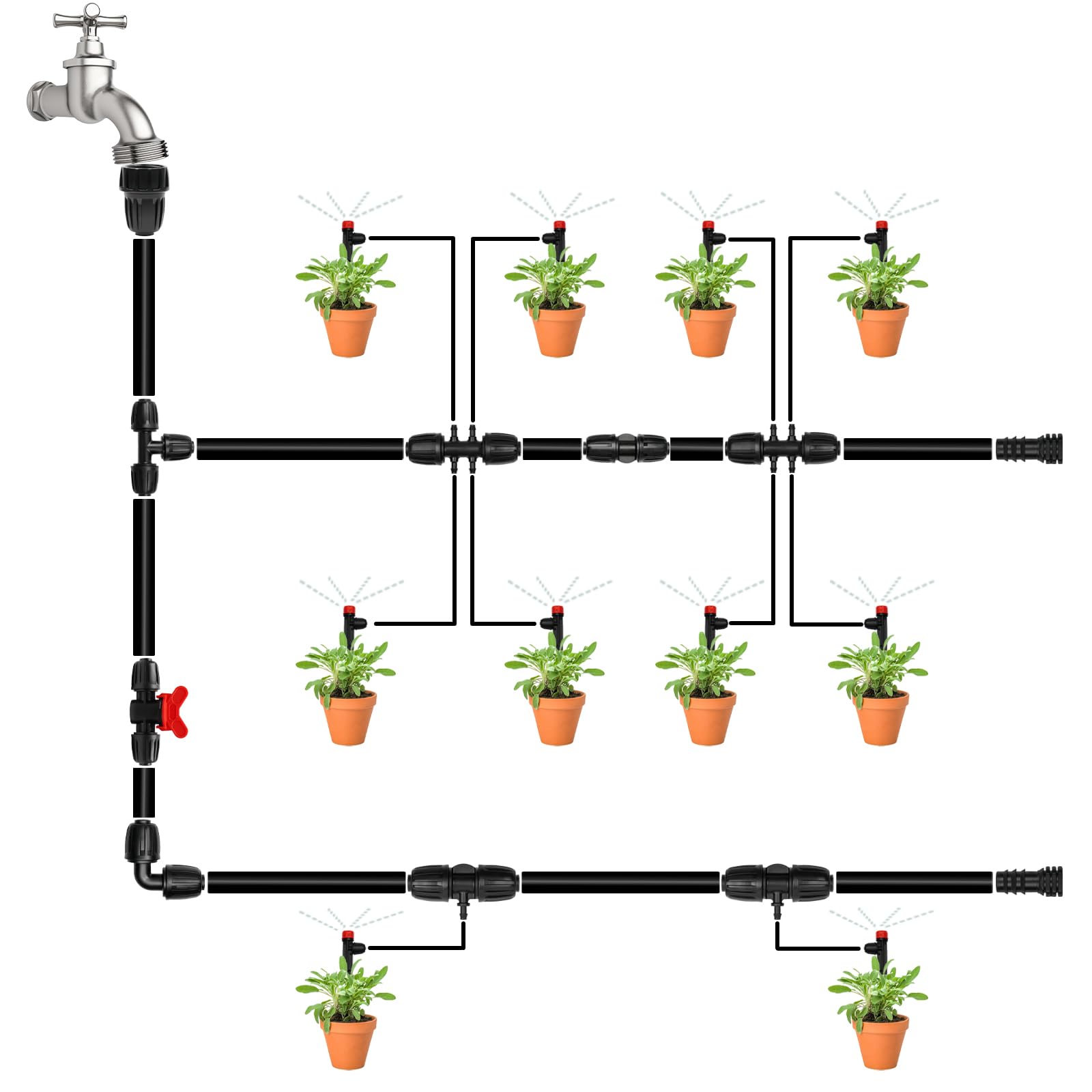 WZFLRUA versatile fittings suitable for raised beds, patios, lawns.