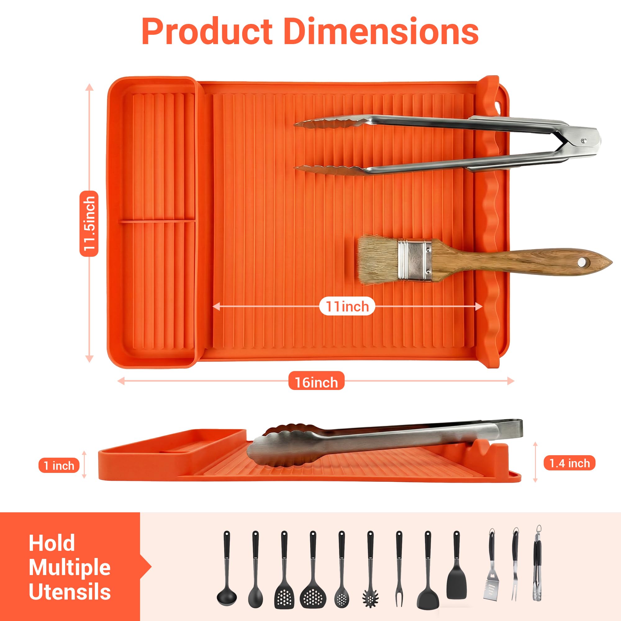 WZGUSXN sauce drip pad feature catches spills for cleaner countertops.