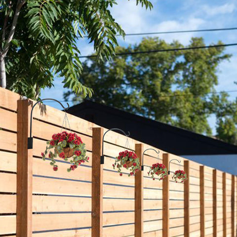 WZMYO 4-pack deck hooks simplify hanging feeders, plants, and decorations.