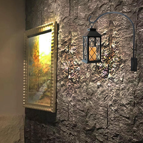 WZMYO wind chimes and lanterns hook secures outdoor decor while saving space.