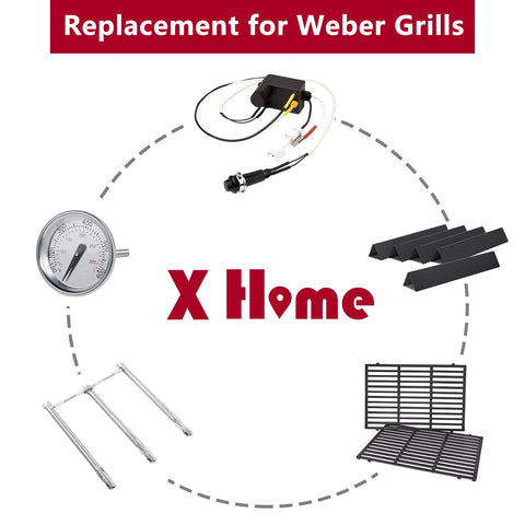 X Home 7638 Heavy-duty cast iron construction for outdoor grilling