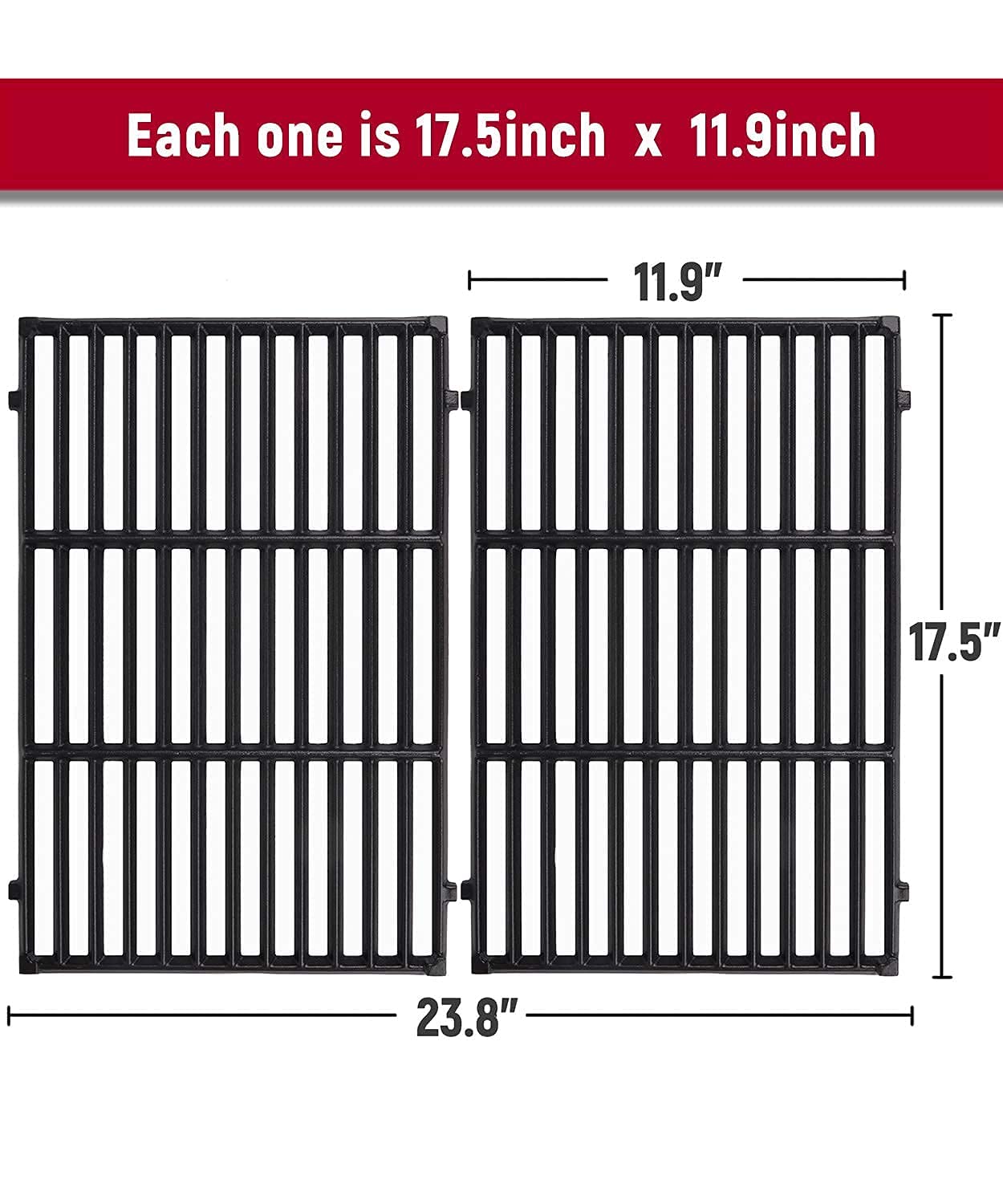 X Home 7638 Weber Spirit EP 310 grate highlighting cast iron heat retention