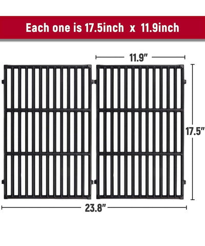 X Home 7638 Weber Spirit EP 310 grate highlighting cast iron heat retention