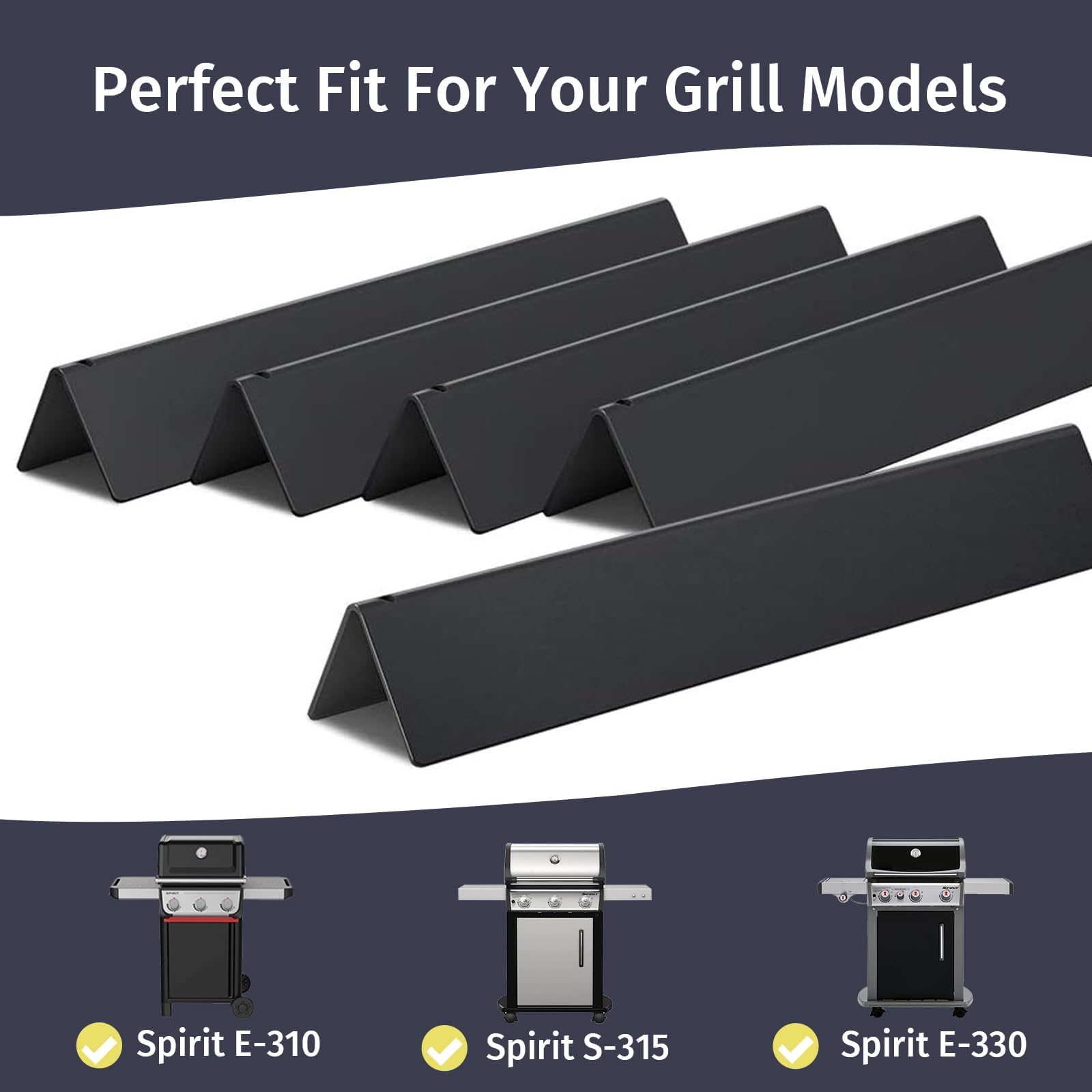 Porcelain enamel steel construction of X Home Flavorizer bars for durability