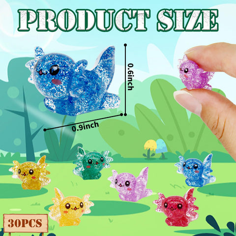 X Hot Popcorn axolotl miniature ideal for moss landscapes and whimsical garden scenes.