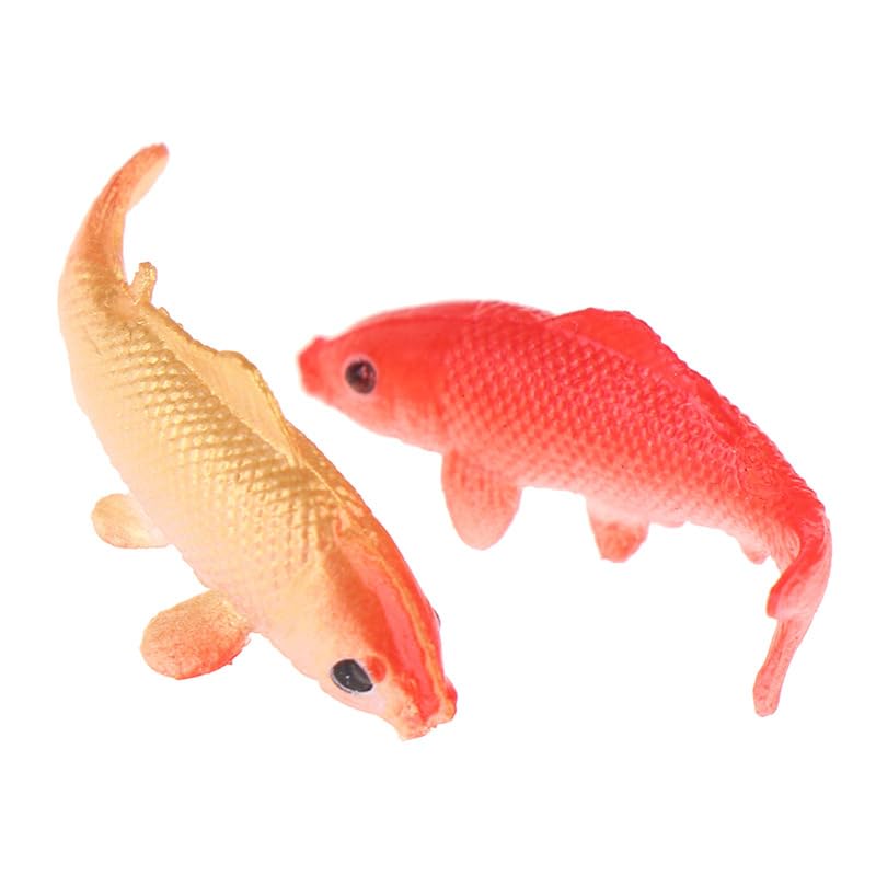 X Hot Popcorn detailed koi fish figures, ideal for dioramas and crafts.