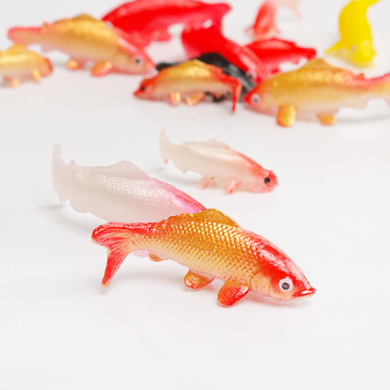 X Hot Popcorn plastic koi fish bundle, versatile for micro landscaping projects.