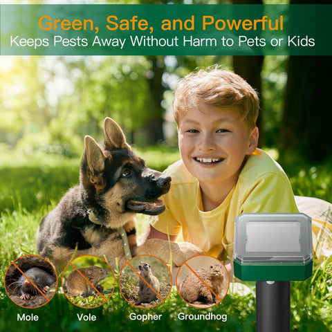 X-octenol mole repellent solar stake easy installation in minutes