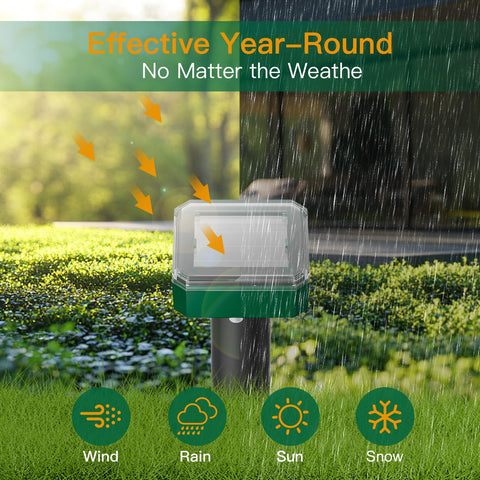 X-octenol mole repellent solar stake weatherproof in all seasons