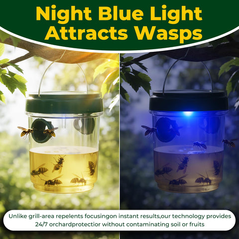 X-octenol Wasp Trap includes an entry tunnel to safely capture insects