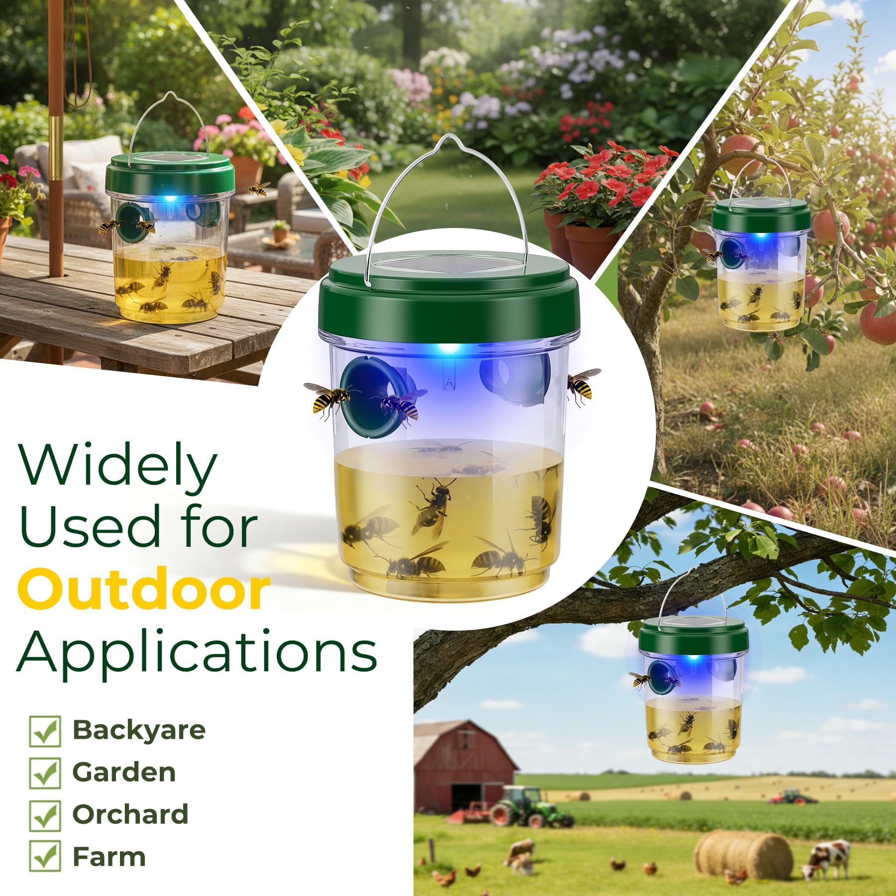 X-octenol Wasp Trap ideal for gardens, patios, backyards, and campsites