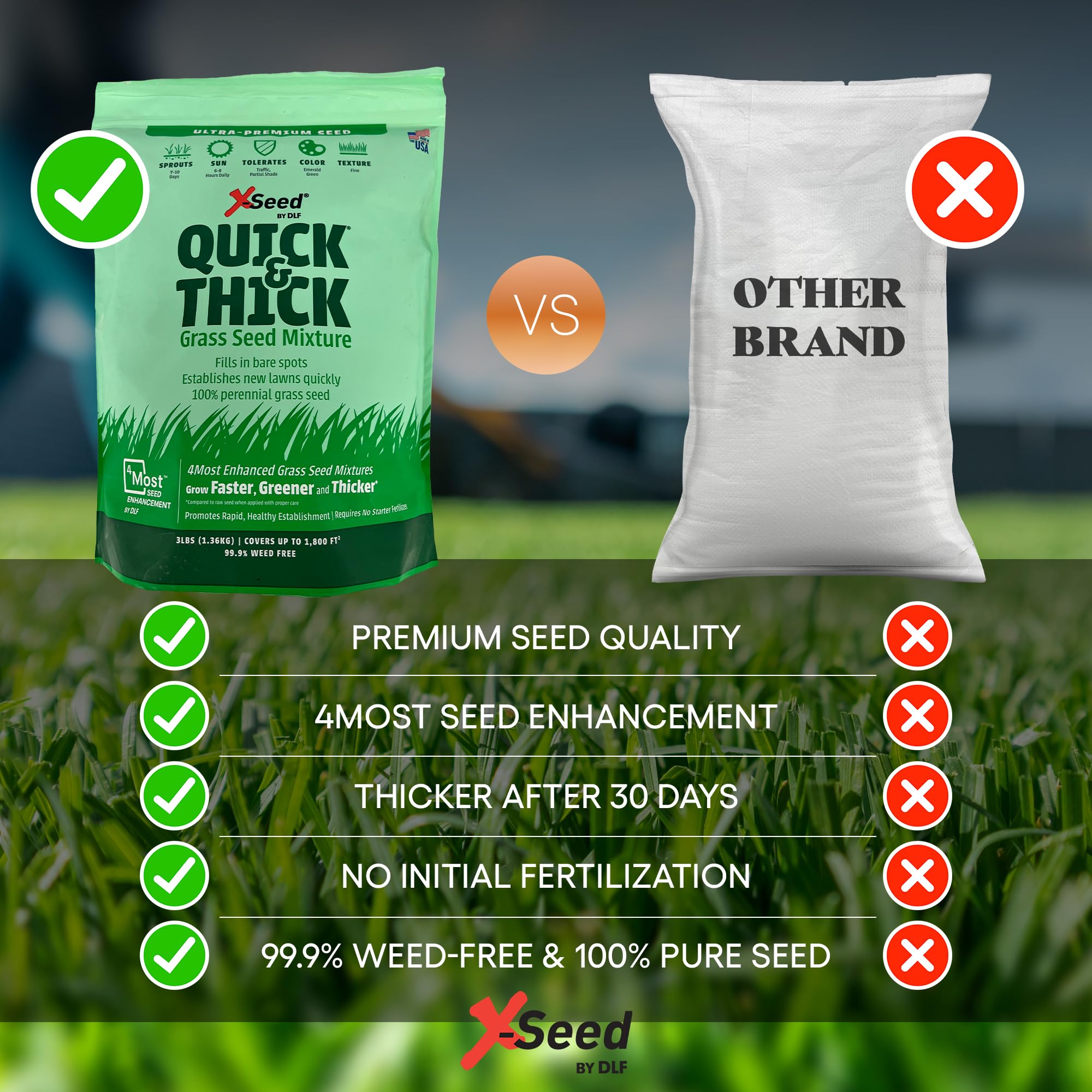 X-Seed blend performing in high-traffic areas for durable greens
