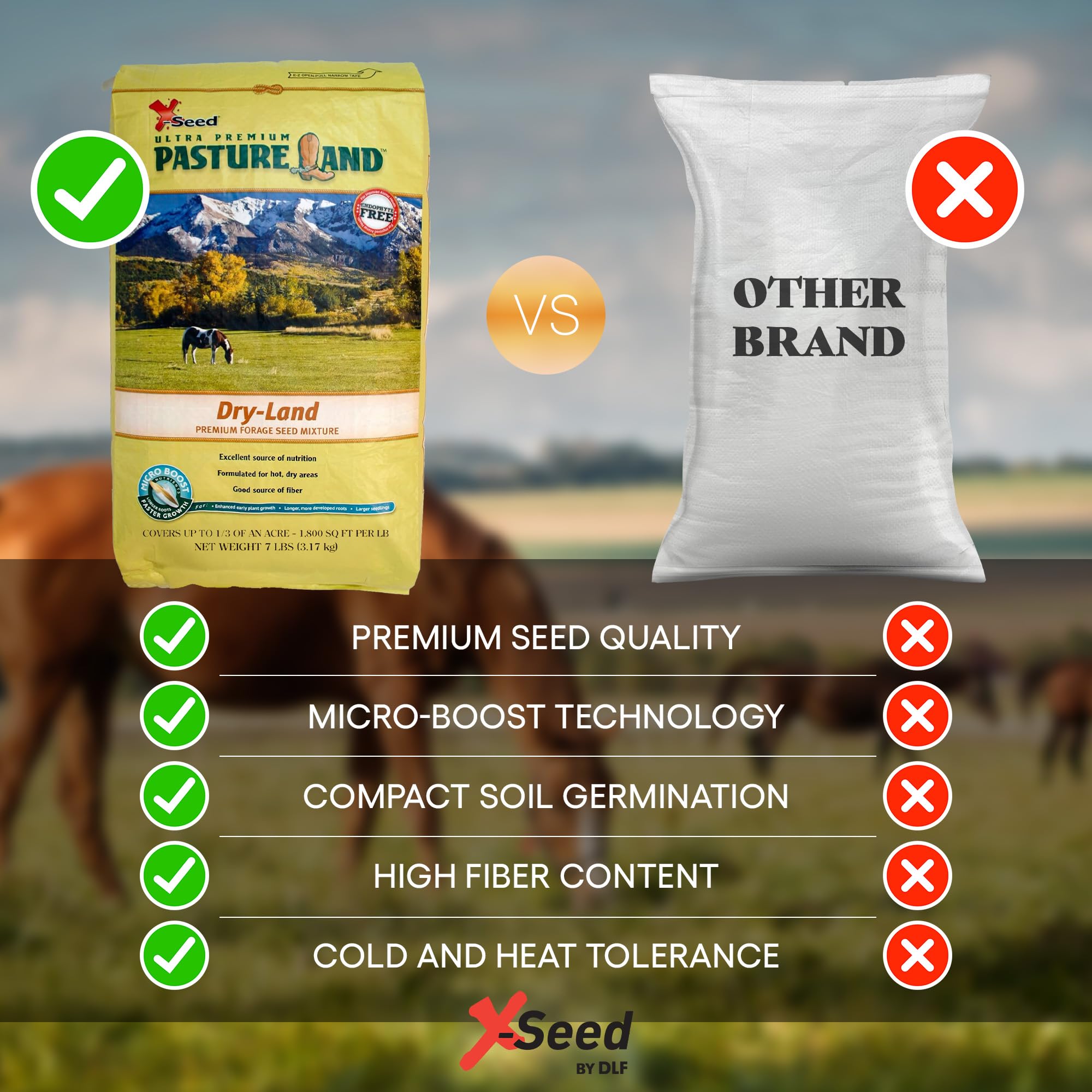 X-Seed covers a quarter acre in full sun, ideal for bulk establishment