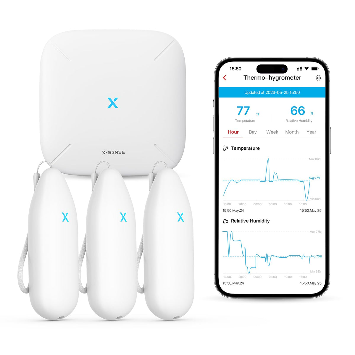 X-Sense indoor thermometer-hygrometer base station enables reliable real-time room monitoring