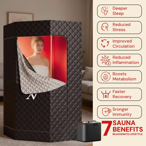 X-Vitalis sauna suitable for indoor and outdoor use.