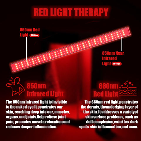 X-Vitalis red light panel with 660nm/850nm for a soothing ambience.