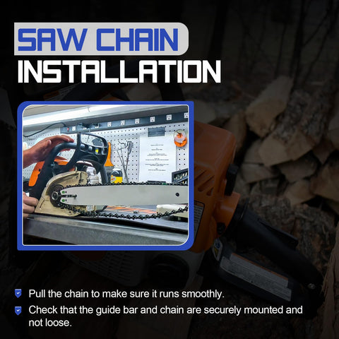 X4XZ packaging shows guide bar and two chains ready to install.