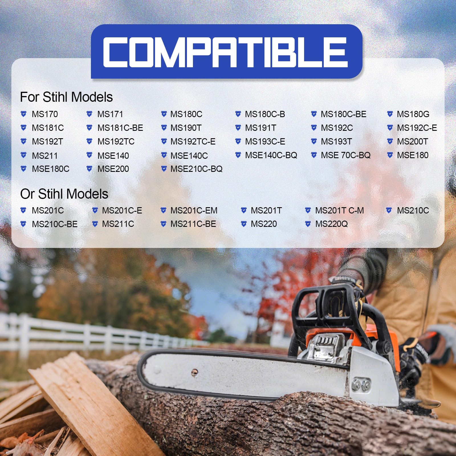 X4XZ two-chains combo shows 3/8 pitch and .043 gauge for sharp cutting.