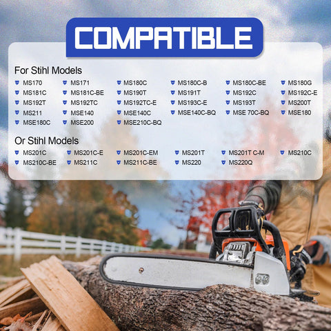 X4XZ two-chains combo shows 3/8 pitch and .043 gauge for sharp cutting.