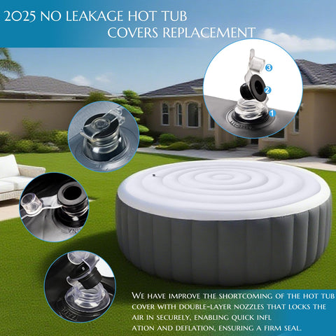 Xajerter round hot tub cover for Coleman/Intex models with reliable insulation.