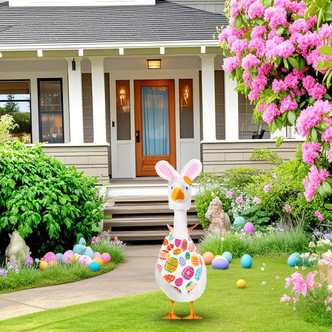 XAKNXGU Easter-design-goose-costume elevates curb appeal for spring celebrations.