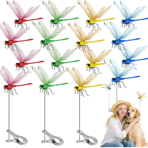 Xandova Dragonfly Clip Multicolor Collection adds vibrant garden drama and easy indoor decor.