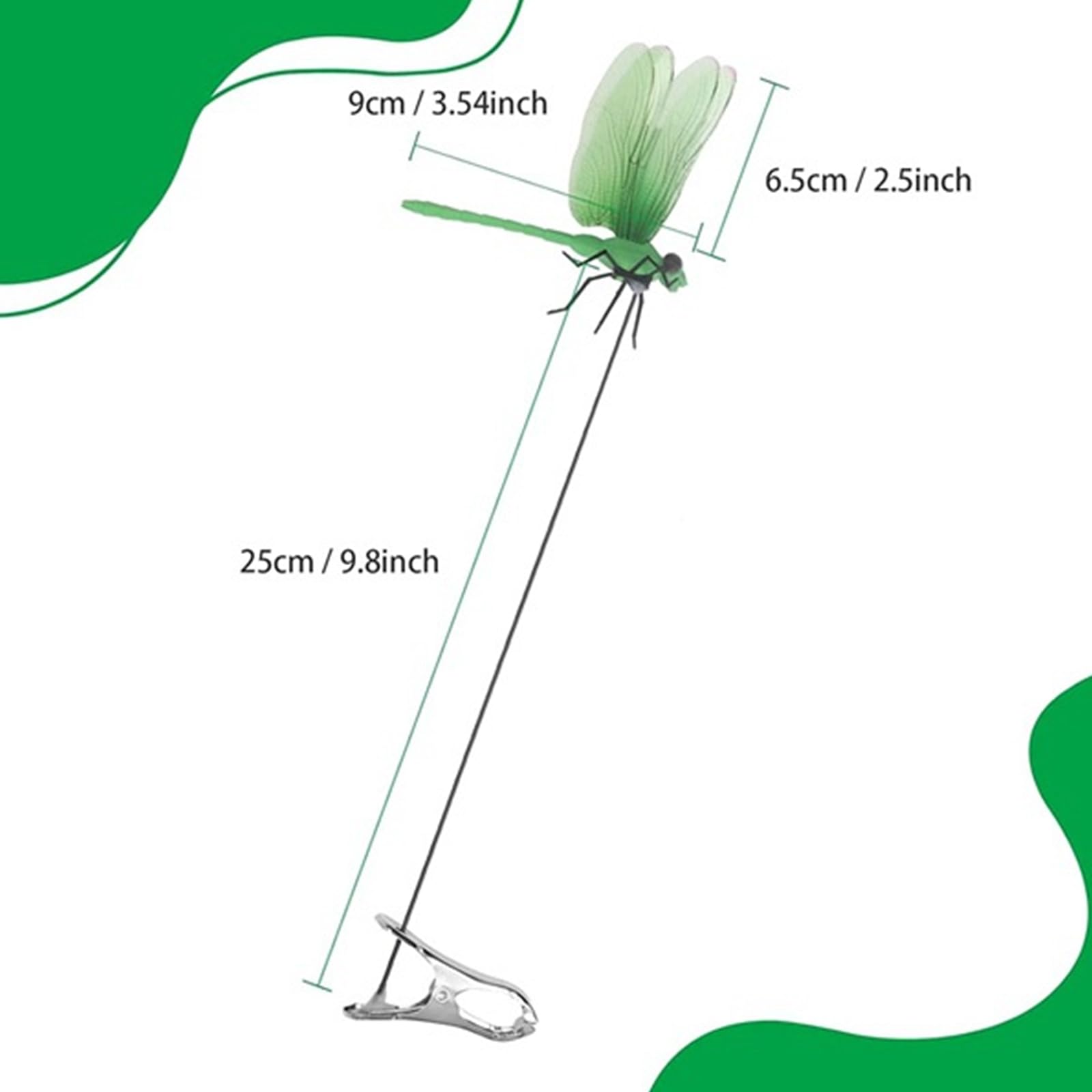 Xandova Dragonfly Stake Lawn Display showcases eye-catching movement for lively outdoor landscaping.