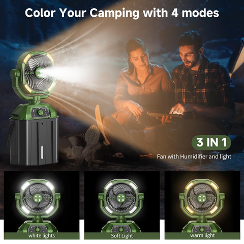 XAP 360° rotation hook allows hanging from porch, tent, or branches