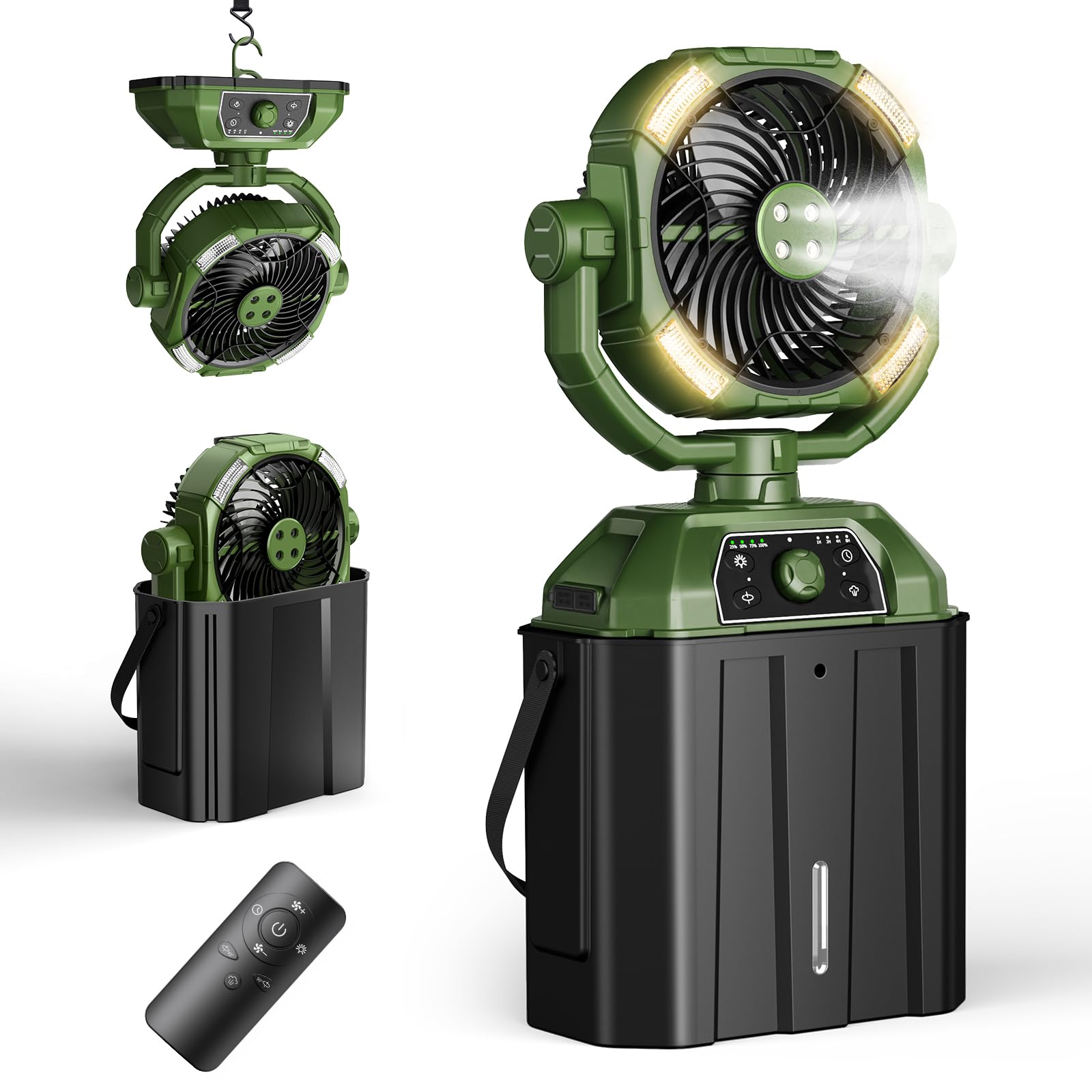 XAP portable misting fan 9in cooling outdoor patios with refreshing mist