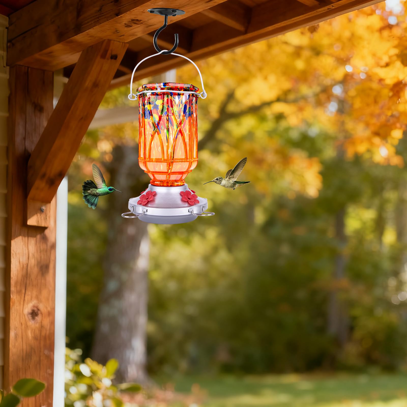 XAROO feeder placed on outdoor patio for backyard viewing