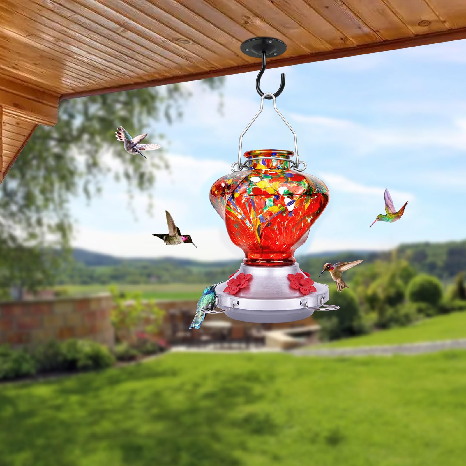 XAROO red garden decor adds color to your outdoor space