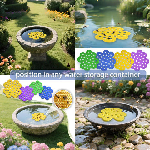 Xaspac honeycomb-inspired bee bath design invites buzzing visitors.