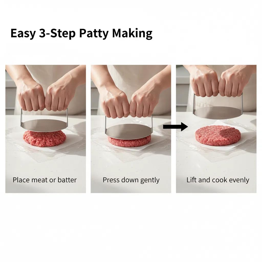 XAUZIX smash burger press in action forming a patty