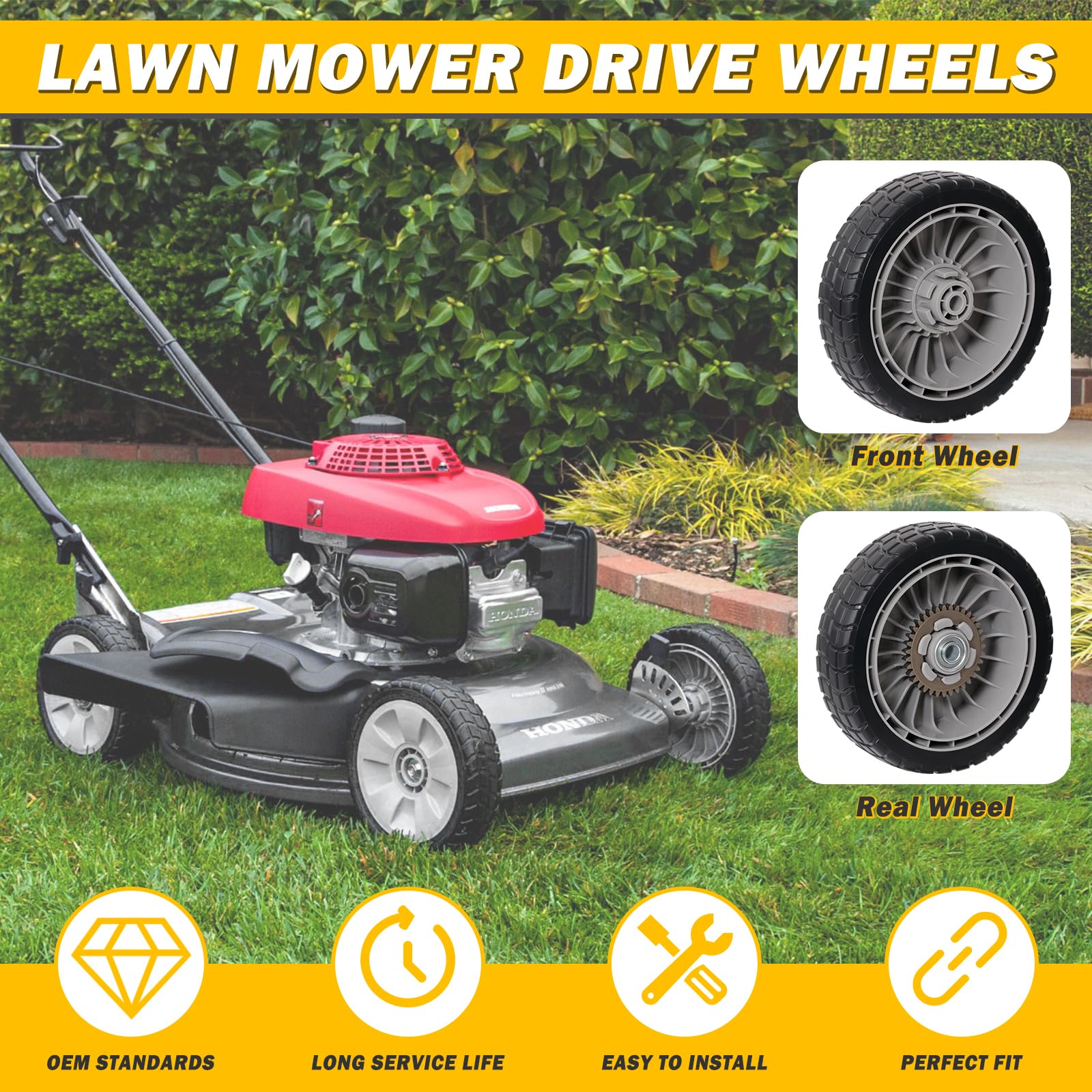 XaXmTee 1/2-inch bore detail for precise fit on a Honda mower.
