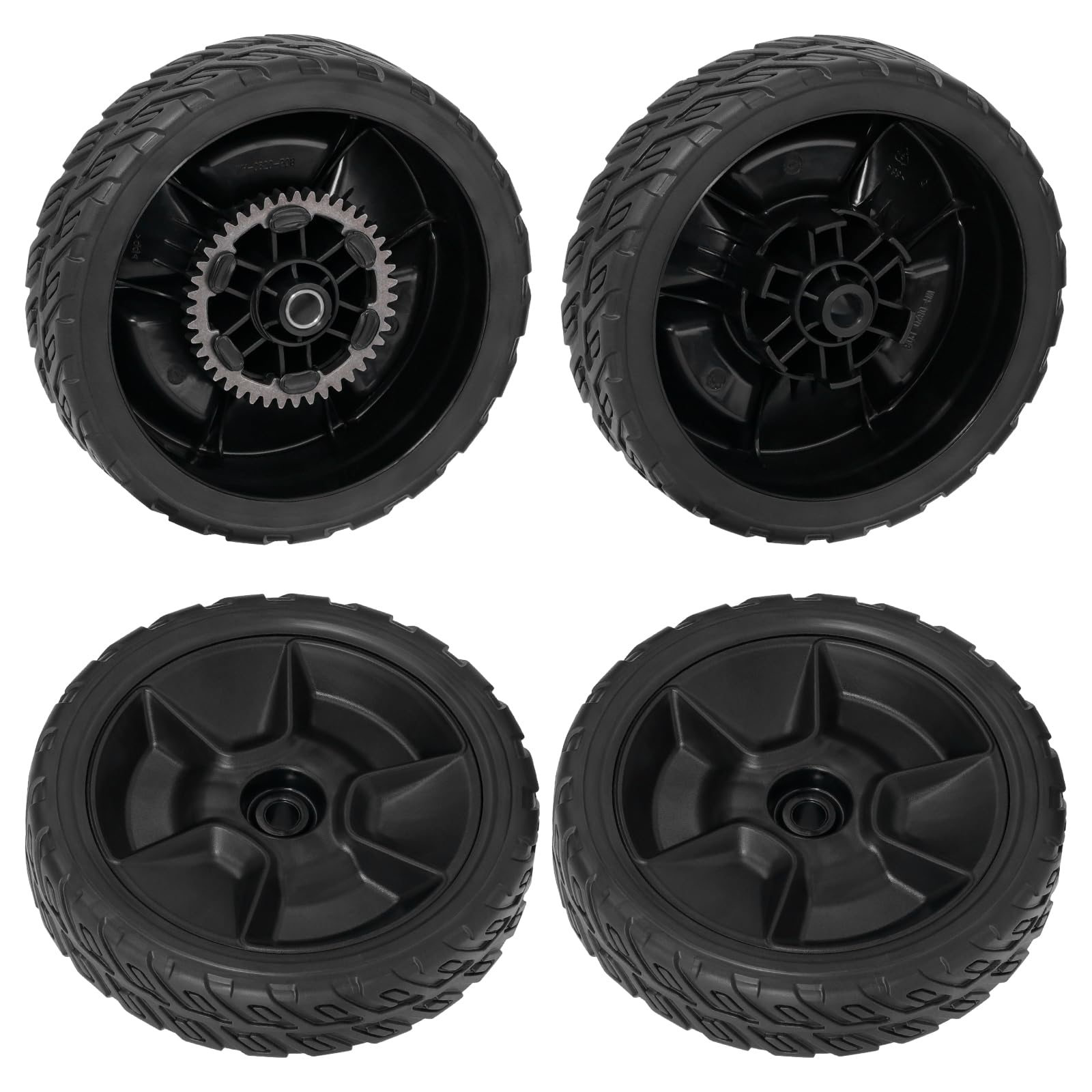 XaXmTee HRN216 rear wheel 8in with strong traction for mowing.