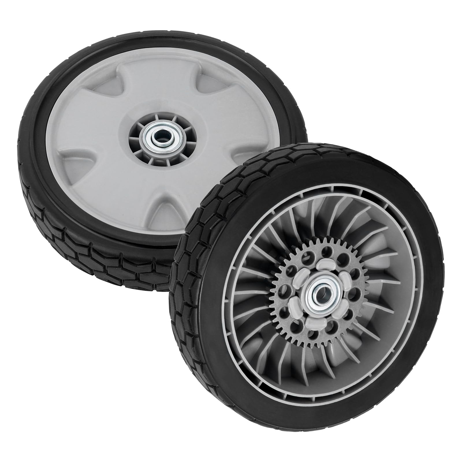 XaXmTee 9-inch rear wheel pair for Honda HRX217 with improved traction.
