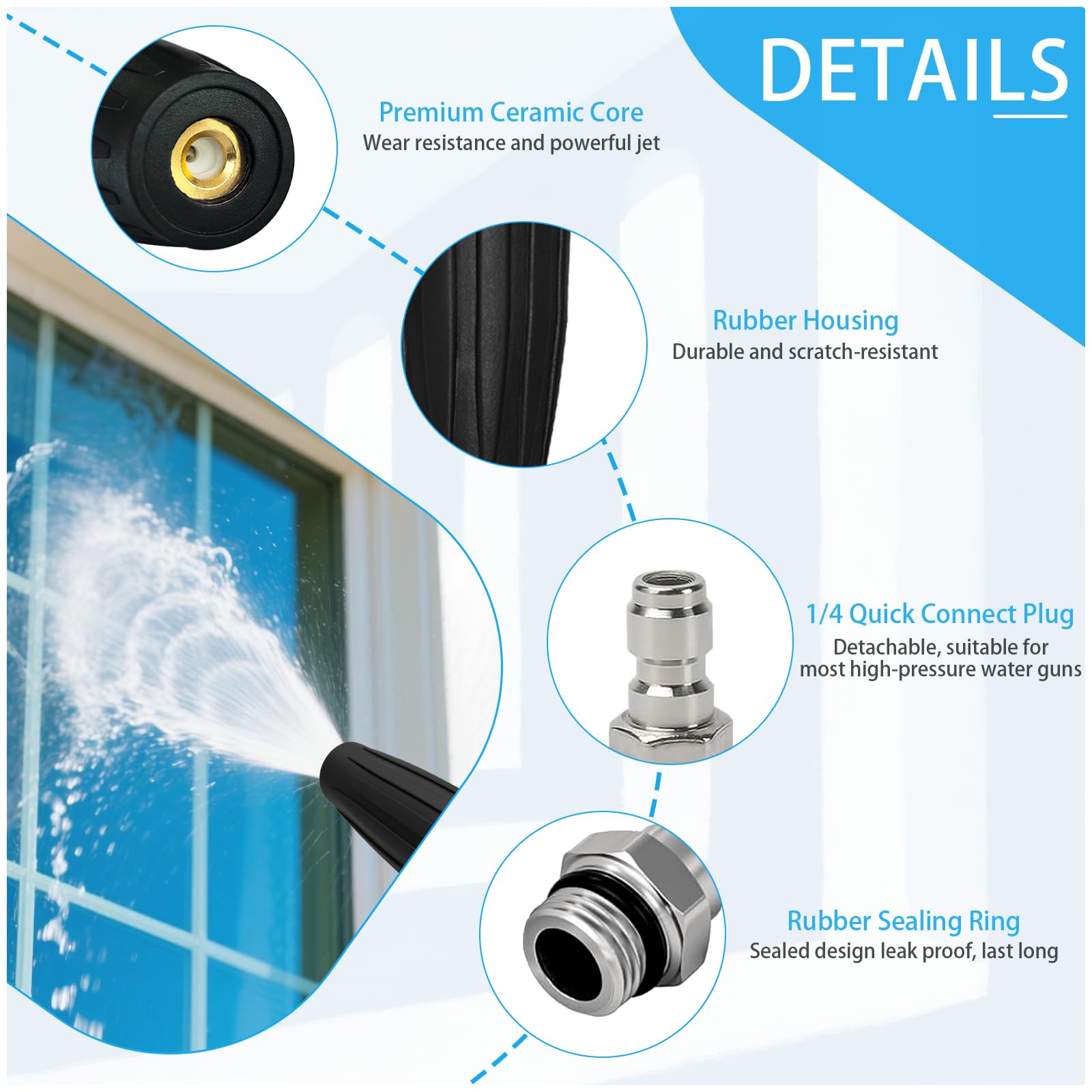 Xaxuqtu Turbo Nozzle built with durable materials for heavy-duty use.